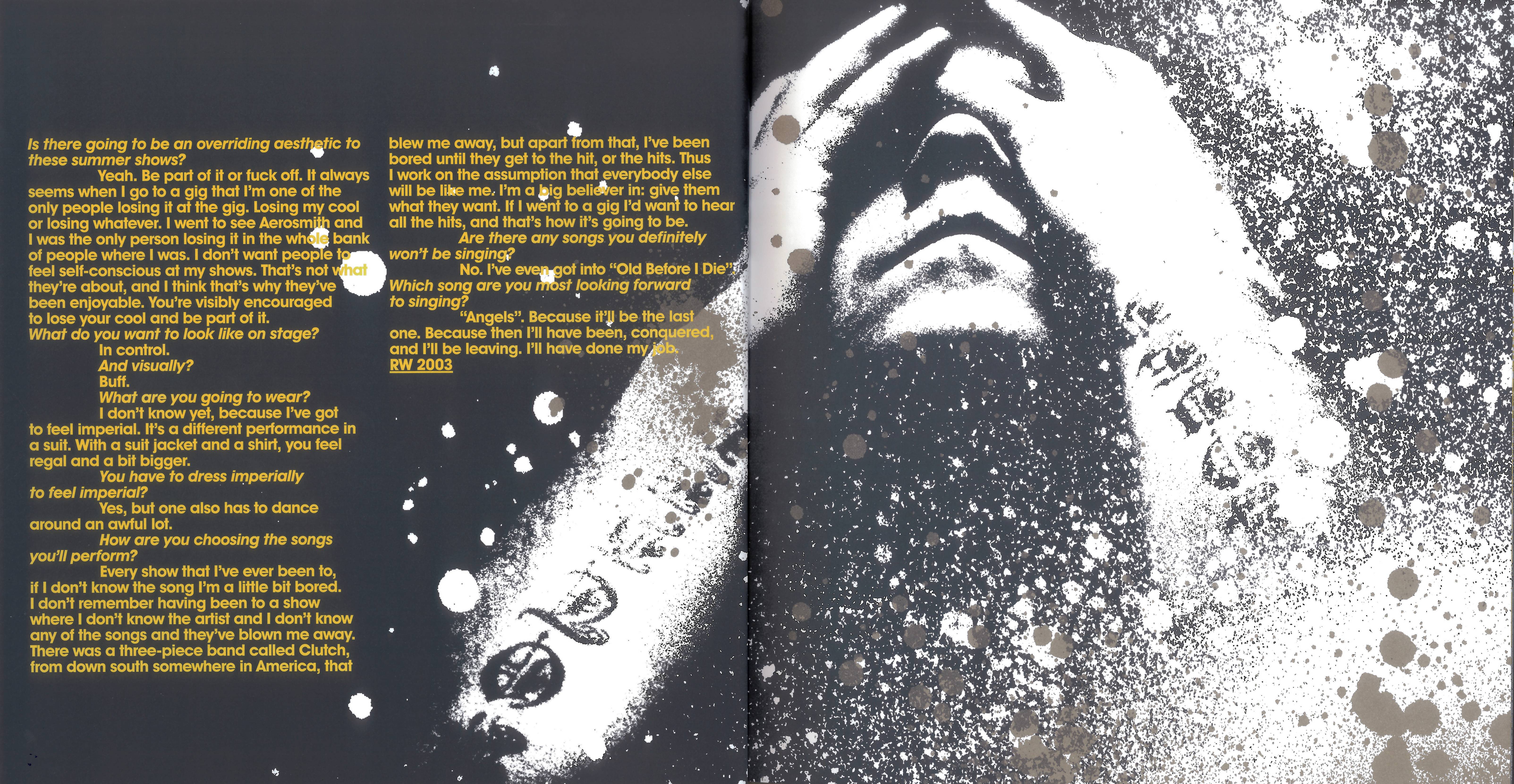 Robbie Williams  Live At Knebworth : Booklet 7